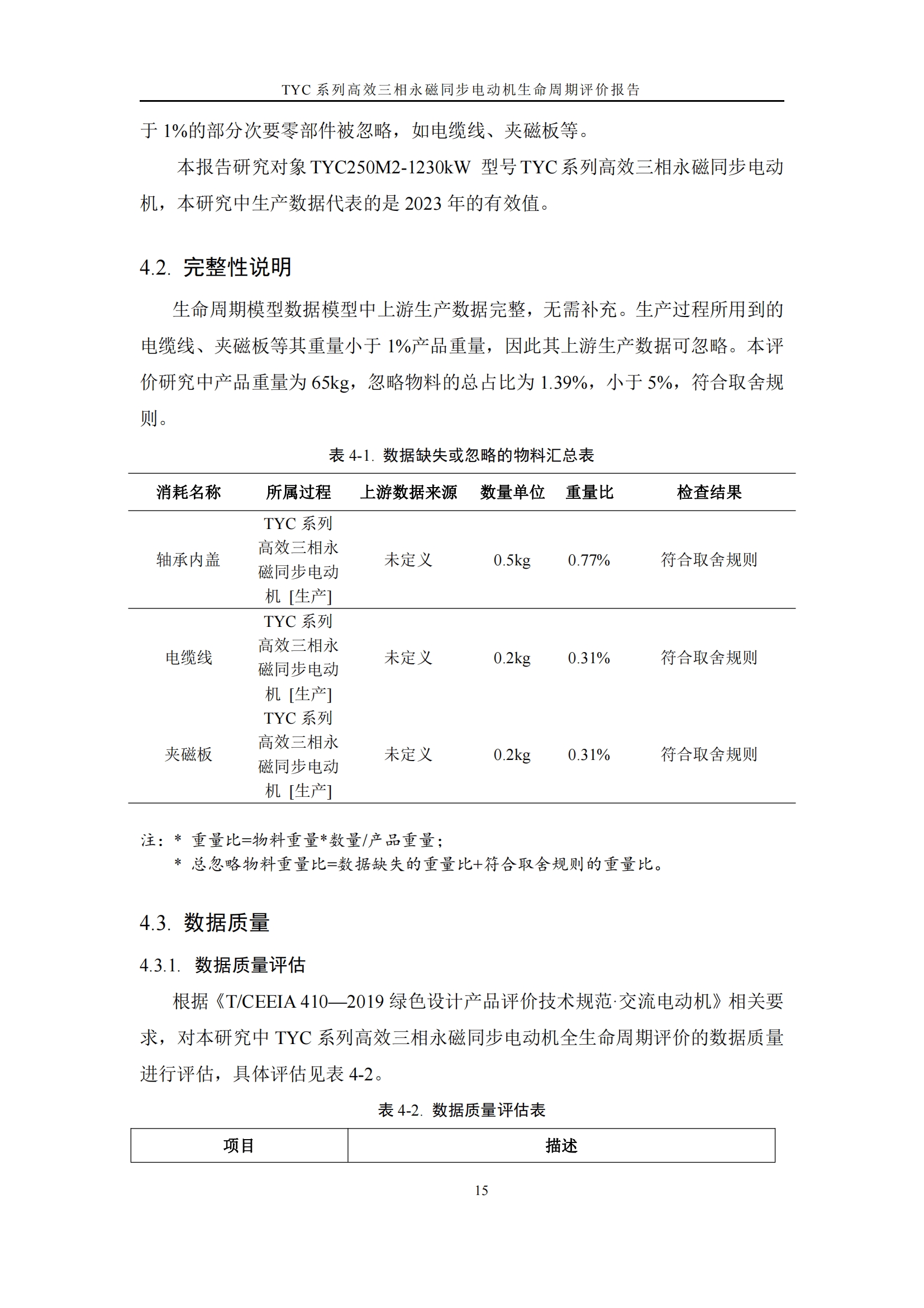 力久電機TYC系列高效三相永磁同步電動機LCA報告